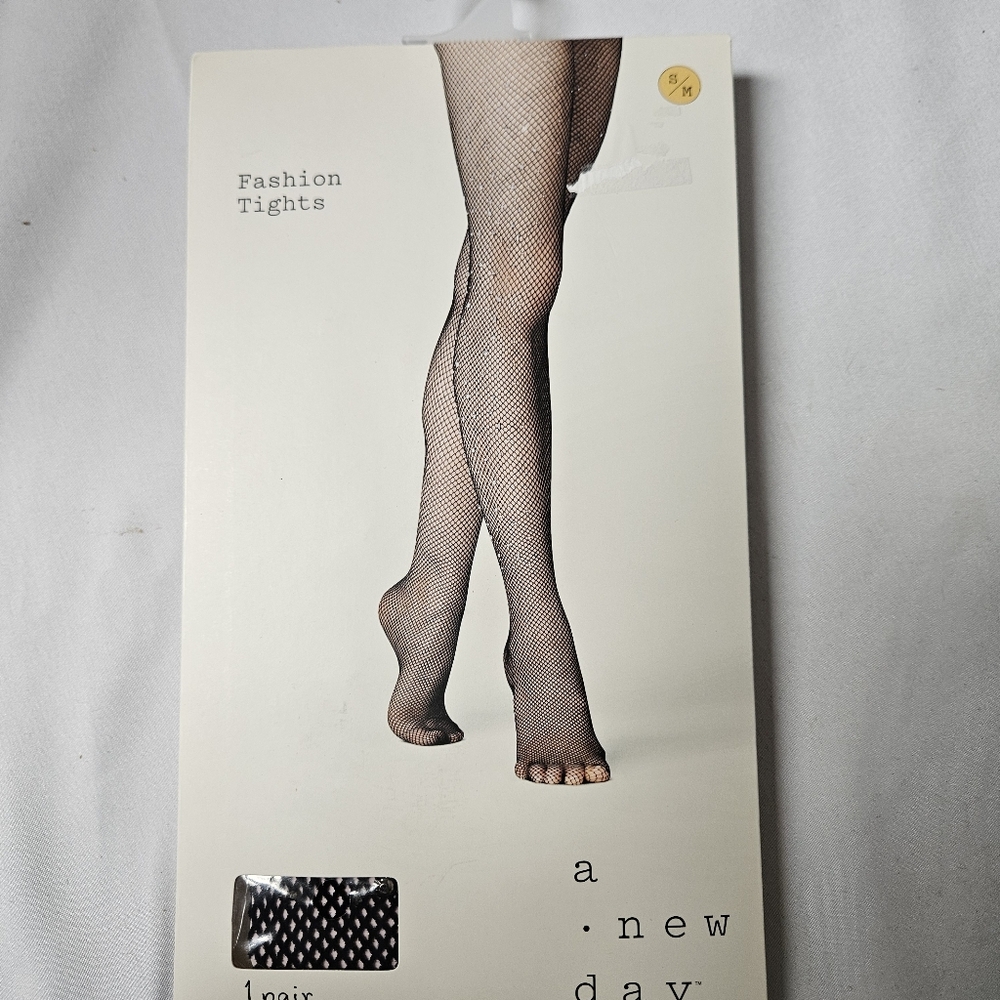 A‎ New Day Black Fishnet Tights S/M